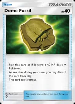 Dome Fossil card in English