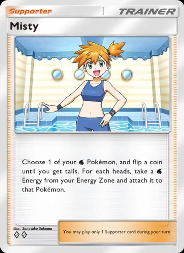 Misty card in English