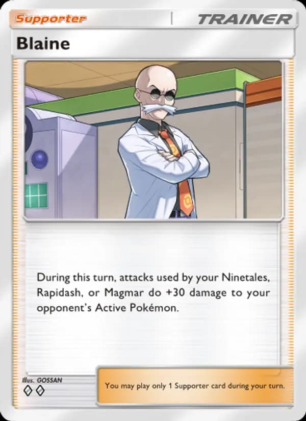 Blaine card in English