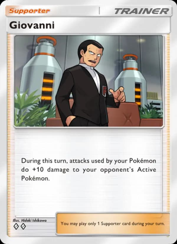 Giovanni card in English
