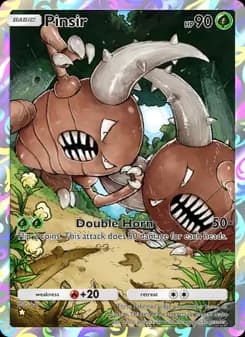 Pinsir card in English
