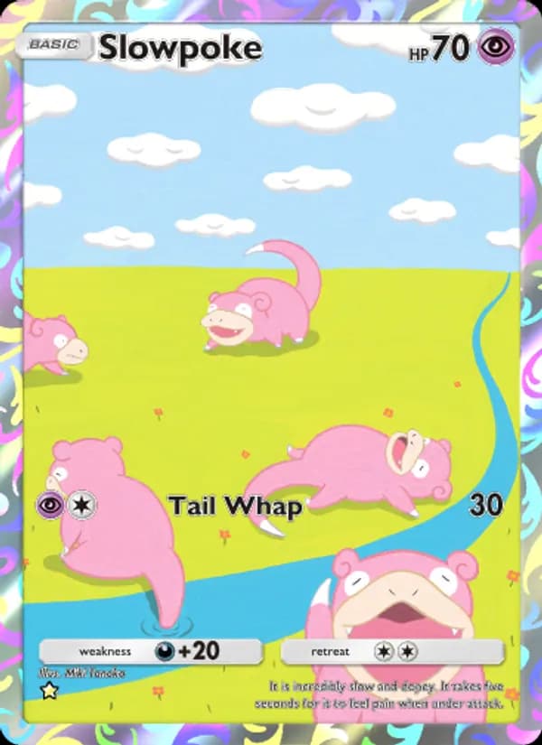 Slowpoke card in English