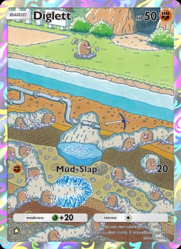 Diglett card in English