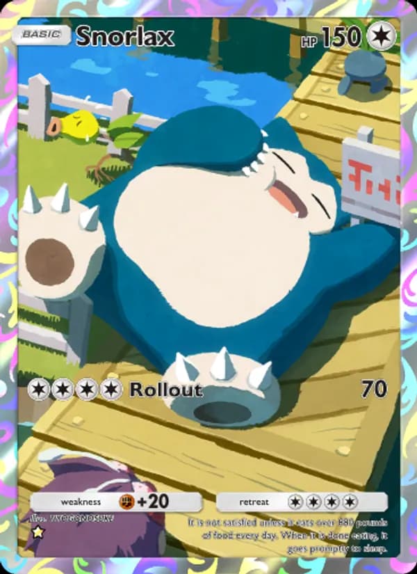 Snorlax card in English