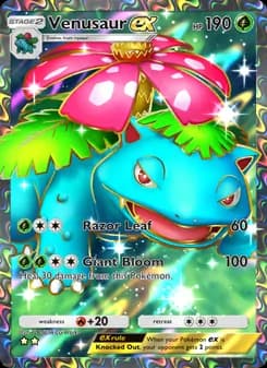 Venusaur ex card in English