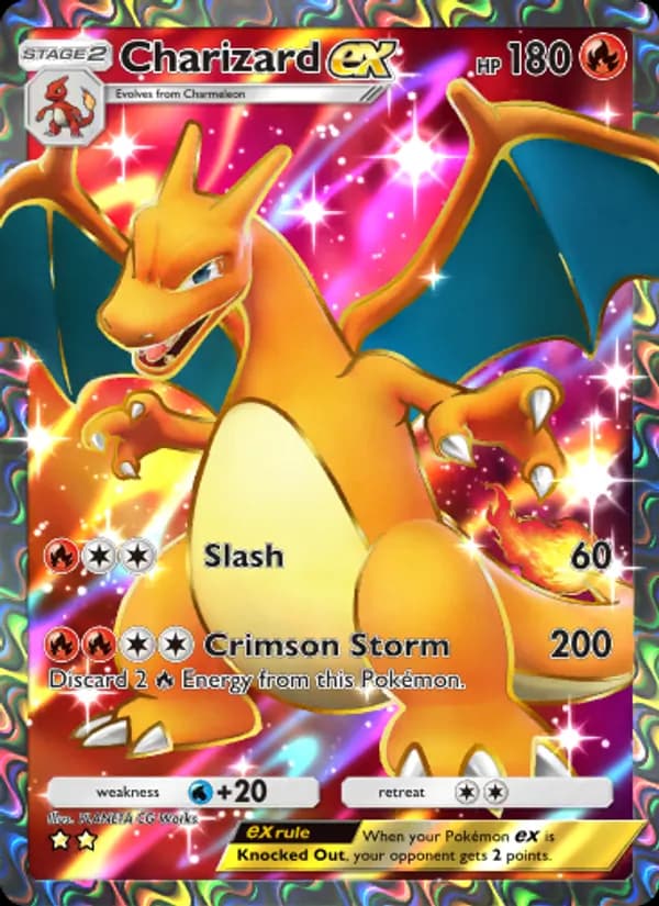 Charizard ex card in English