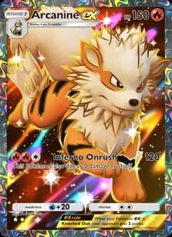 Arcanine ex card in English