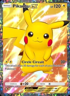 Pikachu ex card in English