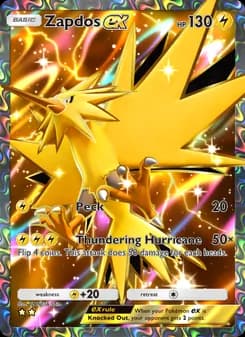 Zapdos ex card in English