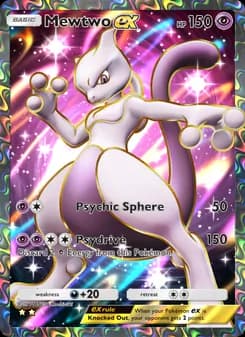 Mewtwo ex card in English