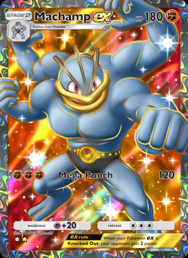 Machamp ex card in English
