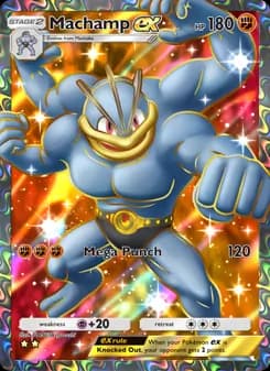 Machamp ex card in English