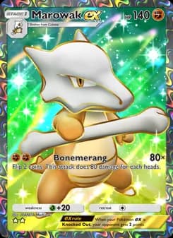 Marowak ex card in English