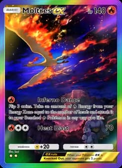 Moltres ex card in English