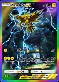 Zapdos ex card in English