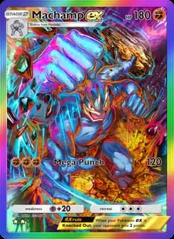 Machamp ex card in English
