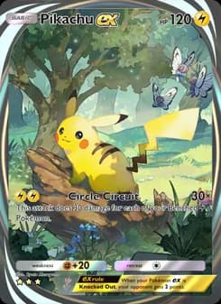 Pikachu ex card in English