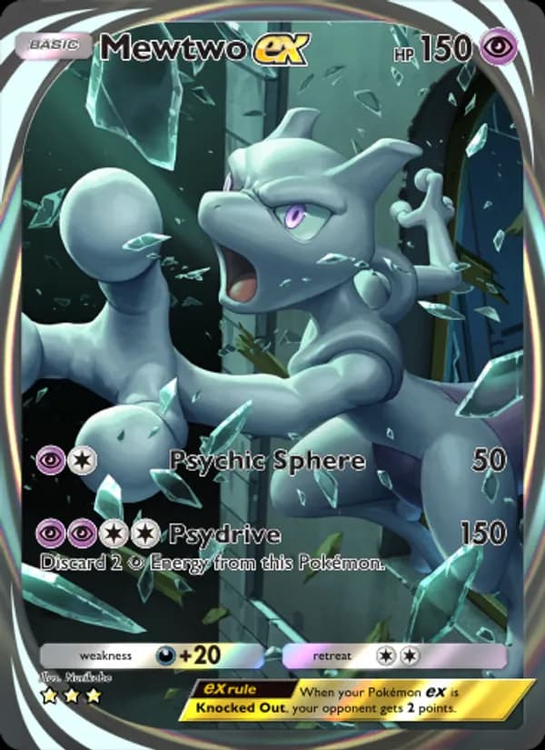 Mewtwo ex card in English