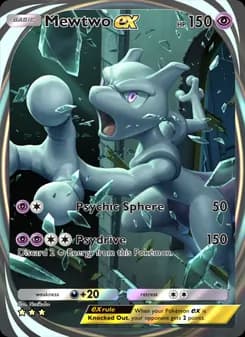 Mewtwo ex card in English