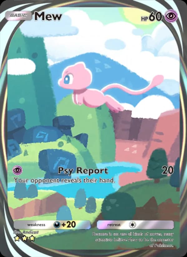 Mew card in English