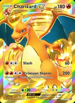 Charizard ex card in English