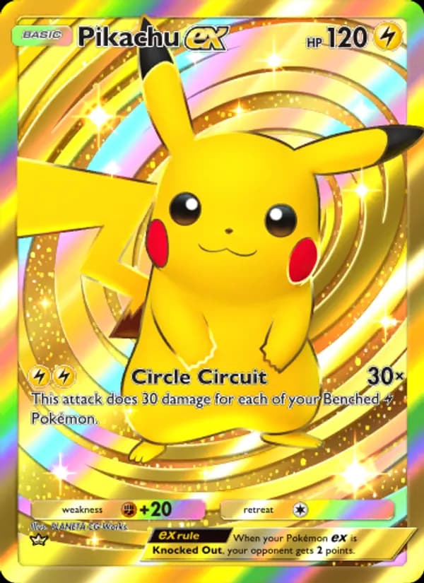 Pikachu ex card in English