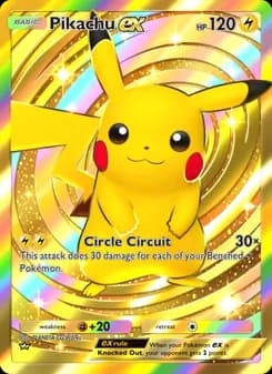 Pikachu ex card in English