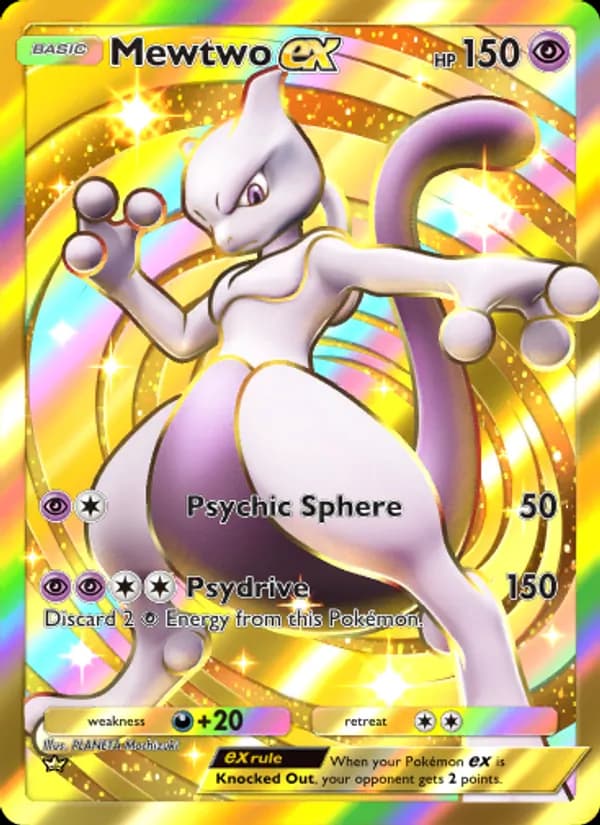 Mewtwo ex card in English