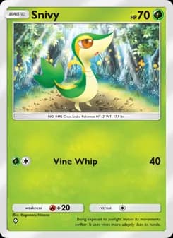 Snivy card in English