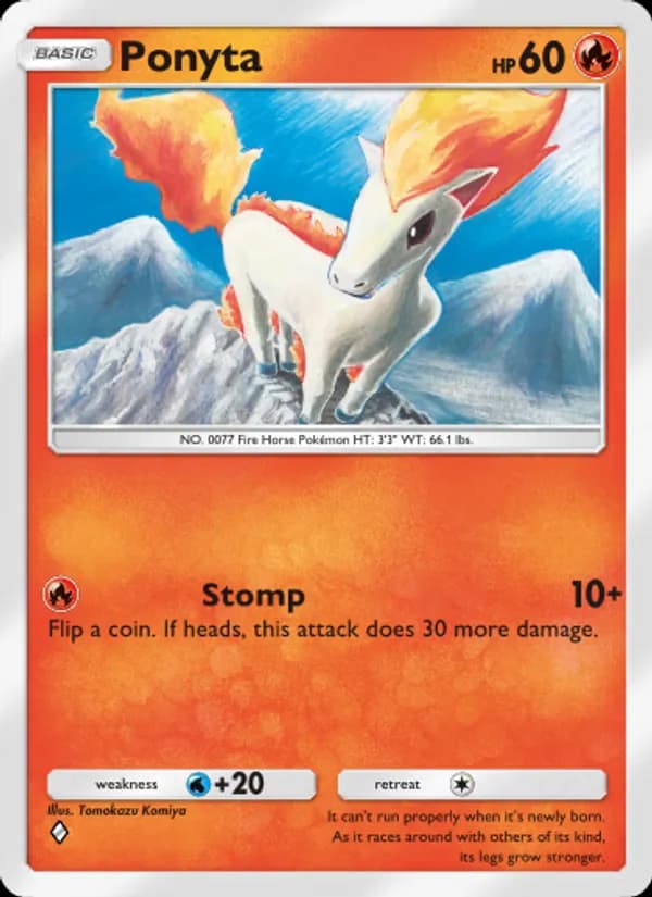Ponyta card in English