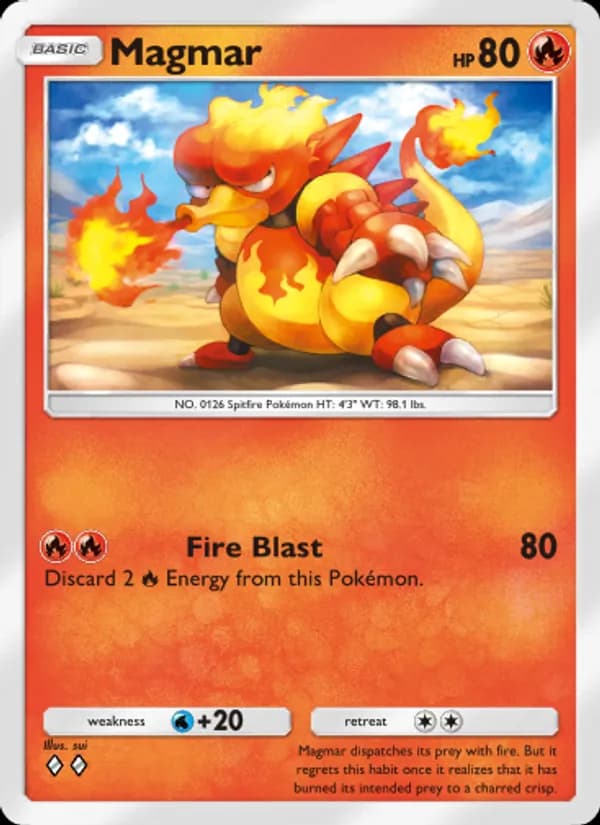 Magmar card in English
