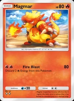 Magmar card in English