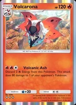 Volcarona card in English