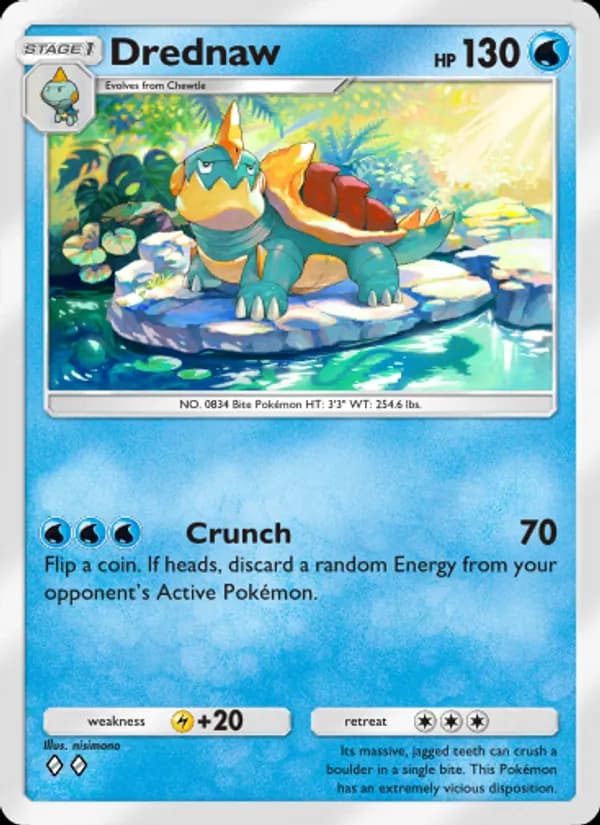 Drednaw card in English
