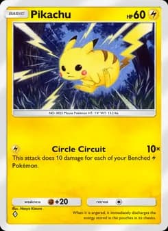 Pikachu card in English