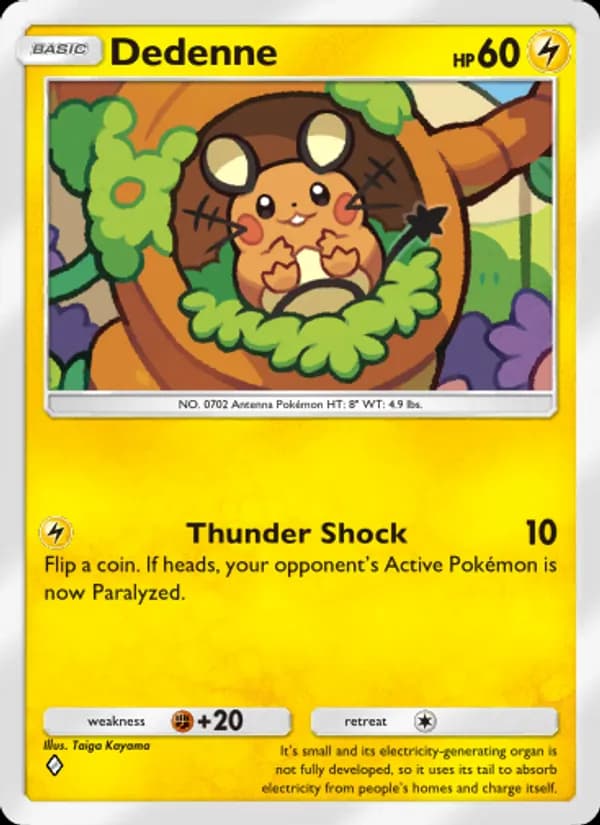 Dedenne card in English