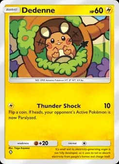 Dedenne card in English