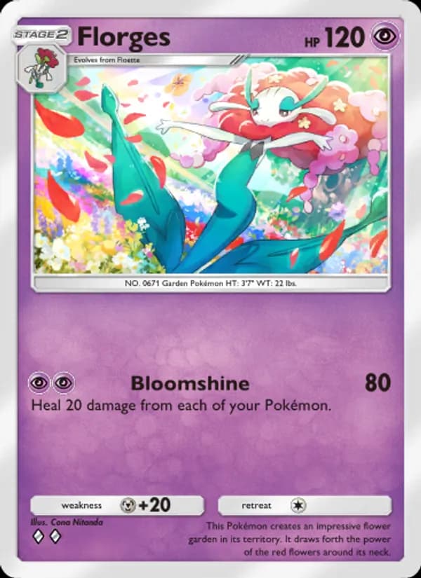 Florges card in English