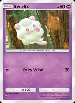 Swirlix card in English