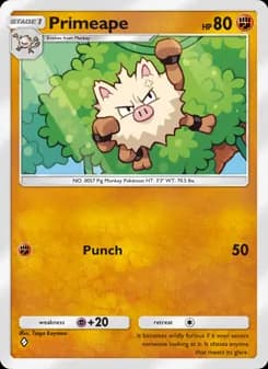 Primeape card in English