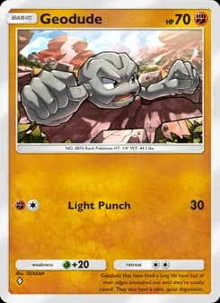 Geodude card in English