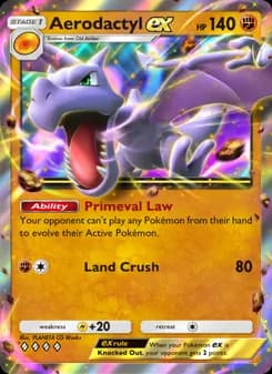 Aerodactyl ex card in English