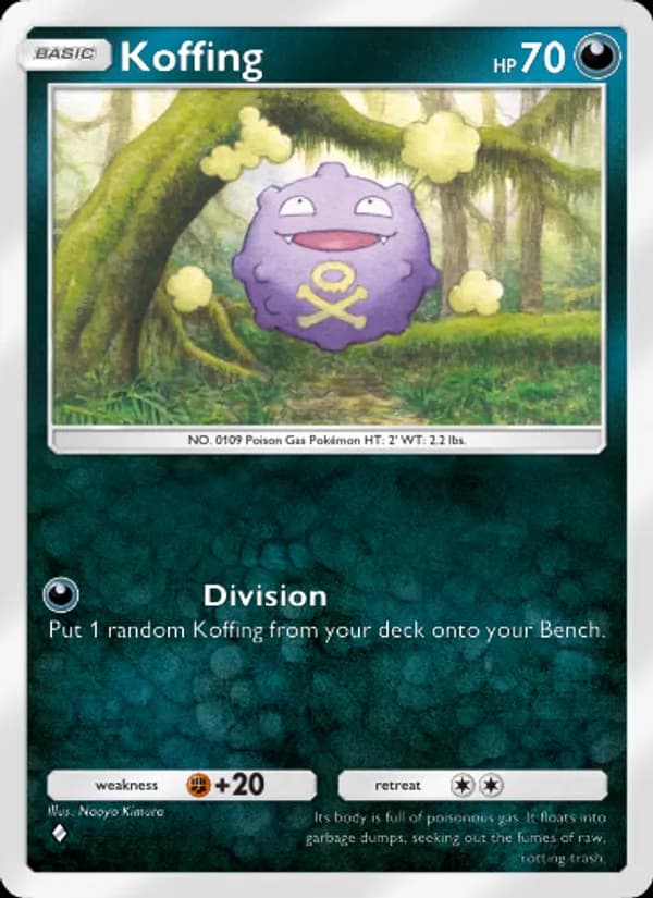 Koffing card in English