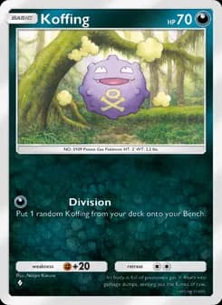 Koffing card in English