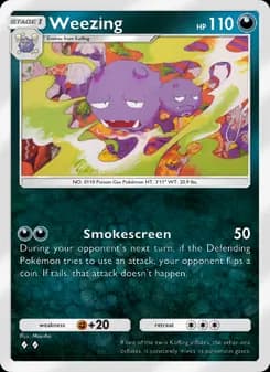 Weezing card in English
