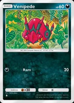 Venipede card in English