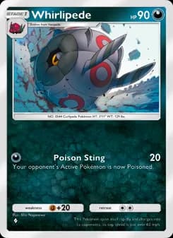 Whirlipede card in English