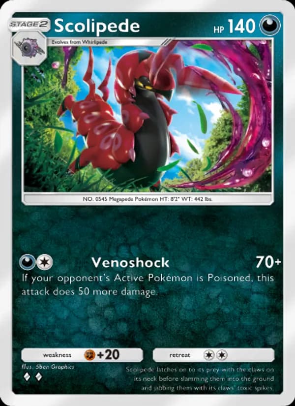Scolipede card in English