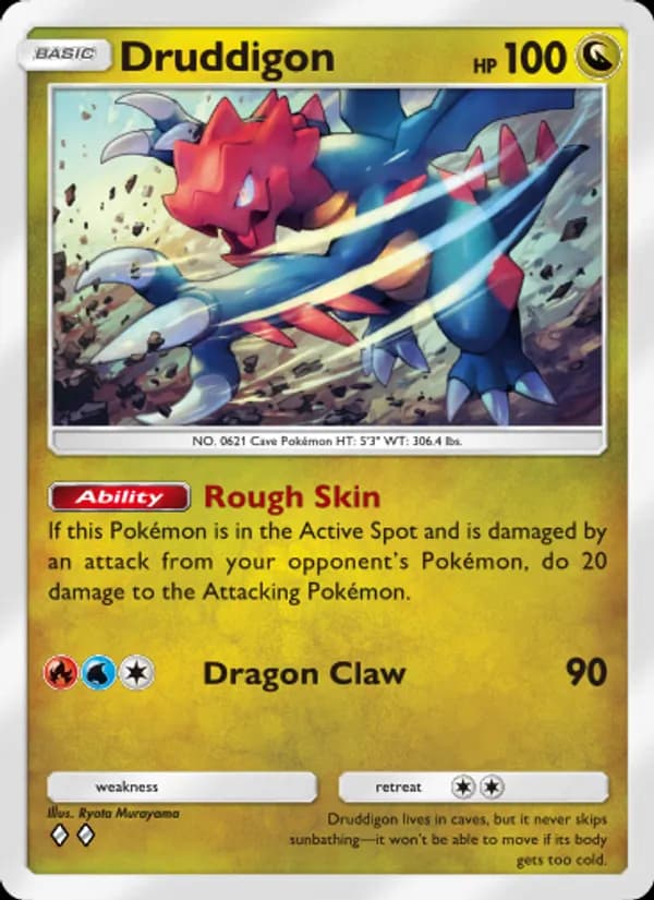 Druddigon card in English