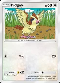Pidgey card in English
